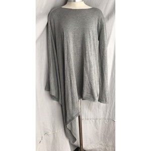 Katherine Barclay Knit Tunic Seeater Poncho $109 Grey S M L
